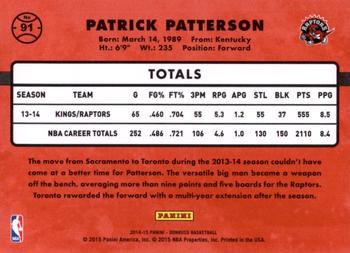 2014-15 Donruss - Swirlorama #91 Patrick Patterson Back