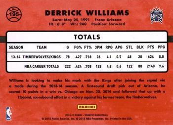 2014-15 Donruss - Swirlorama #195 Derrick Williams Back