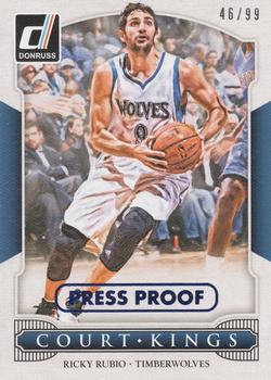 2014-15 Donruss - Court Kings Press Proofs Blue #13 Ricky Rubio Front
