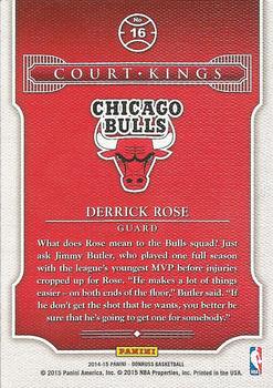 2014-15 Donruss - Court Kings Press Proofs Blue #16 Derrick Rose Back
