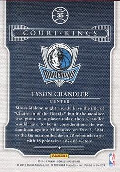 2014-15 Donruss - Court Kings Press Proofs Blue #35 Tyson Chandler Back