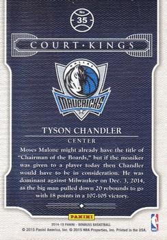 2014-15 Donruss - Court Kings Press Proofs Silver #35 Tyson Chandler Back