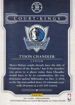 2014-15 Donruss - Court Kings Stat Line Season #35 Tyson Chandler Back