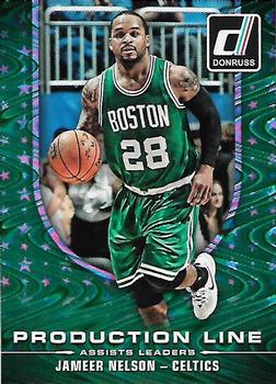 2014-15 Donruss - Production Line Assists Swirlorama #9 Jameer Nelson Front