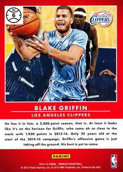 2014-15 Donruss - Production Line Scoring #6 Blake Griffin Back
