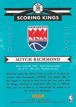 2014-15 Donruss - Scoring Kings Press Proofs Blue #30 Mitch Richmond Back