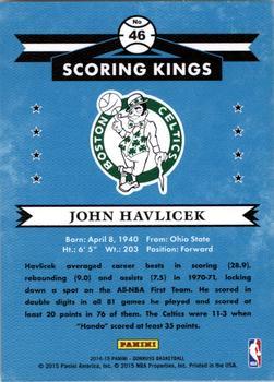 2014-15 Donruss - Scoring Kings Press Proofs Blue #46 John Havlicek Back