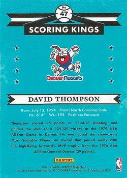 2014-15 Donruss - Scoring Kings Press Proofs Blue #47 David Thompson Back