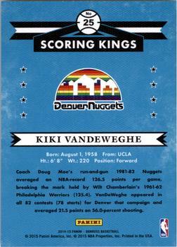 2014-15 Donruss - Scoring Kings Press Proofs Gold #25 Kiki Vandeweghe Back