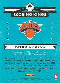 2014-15 Donruss - Scoring Kings Press Proofs Gold #27 Patrick Ewing Back