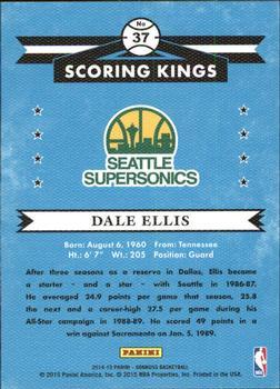 2014-15 Donruss - Scoring Kings Press Proofs Gold #37 Dale Ellis Back
