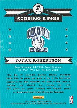 2014-15 Donruss - Scoring Kings Press Proofs Gold #40 Oscar Robertson Back