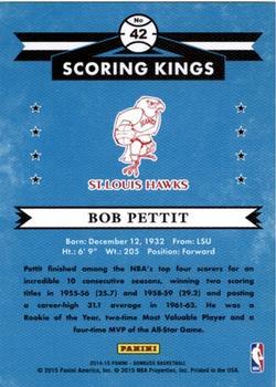 2014-15 Donruss - Scoring Kings Press Proofs Gold #42 Bob Pettit Back
