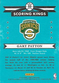 2014-15 Donruss - Scoring Kings Press Proofs Gold #50 Gary Payton Back