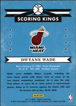 2014-15 Donruss - Scoring Kings Press Proofs Purple #3 Dwyane Wade Back