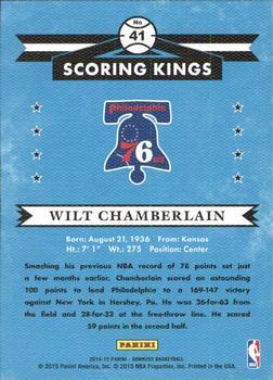 2014-15 Donruss - Scoring Kings Press Proofs Purple #41 Wilt Chamberlain Back