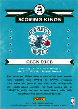 2014-15 Donruss - Scoring Kings Press Proofs Purple #44 Glen Rice Back