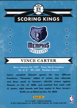 2014-15 Donruss - Scoring Kings Press Proofs Silver #21 Vince Carter Back