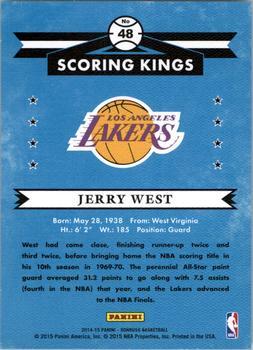 2014-15 Donruss - Scoring Kings Press Proofs Silver #48 Jerry West Back