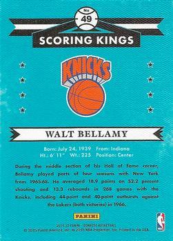 2014-15 Donruss - Scoring Kings Press Proofs Silver #49 Walt Bellamy Back