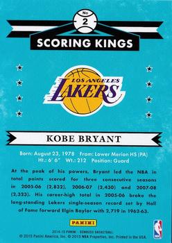 2014-15 Donruss - Scoring Kings Stat Line Career #2 Kobe Bryant Back