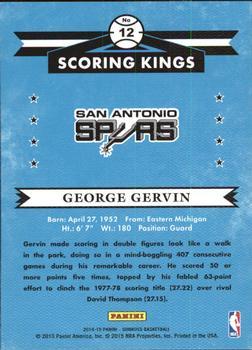 2014-15 Donruss - Scoring Kings Stat Line Career #12 George Gervin Back