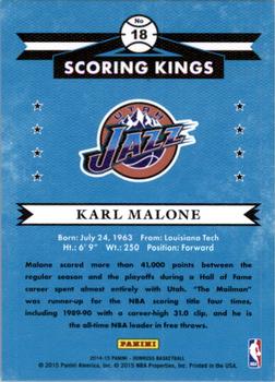2014-15 Donruss - Scoring Kings Stat Line Career #18 Karl Malone Back