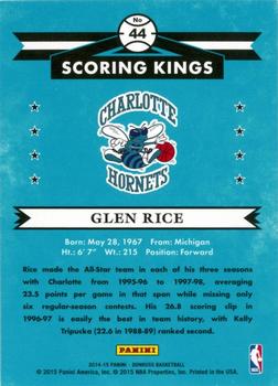 2014-15 Donruss - Scoring Kings Stat Line Career #44 Glen Rice Back