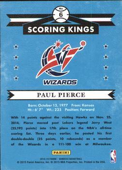 2014-15 Donruss - Scoring Kings Stat Line Season #6 Paul Pierce Back