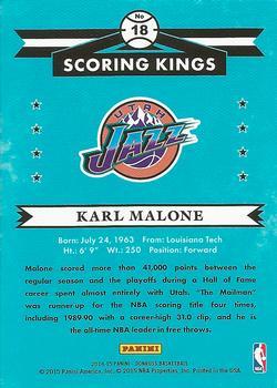 2014-15 Donruss - Scoring Kings Stat Line Season #18 Karl Malone Back