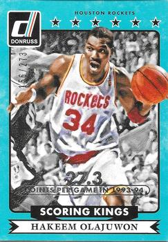 2014-15 Donruss - Scoring Kings Stat Line Season #26 Hakeem Olajuwon Front