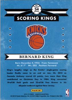 2014-15 Donruss - Scoring Kings Stat Line Season #34 Bernard King Back