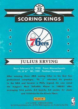 2014-15 Donruss - Scoring Kings Stat Line Years #32 Julius Erving Back
