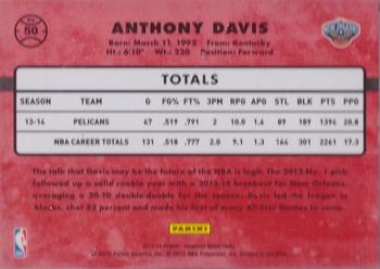 2014-15 Donruss - Stat Line Career #50 Anthony Davis Back