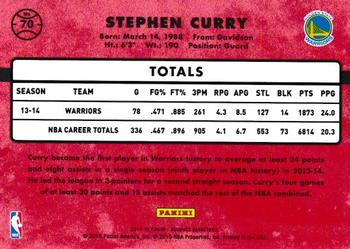 2014-15 Donruss - Stat Line Career #70 Stephen Curry Back