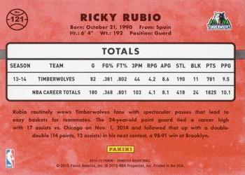 2014-15 Donruss - Stat Line Career #121 Ricky Rubio Back