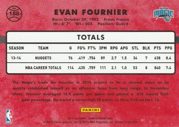 2014-15 Donruss - Stat Line Career #188 Evan Fournier Back