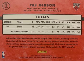 2014-15 Donruss - Stat Line Season #5 Taj Gibson Back