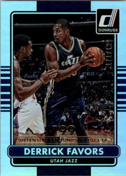 2014-15 Donruss - Stat Line Season #30 Derrick Favors Front