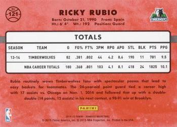 2014-15 Donruss - Stat Line Season #121 Ricky Rubio Back