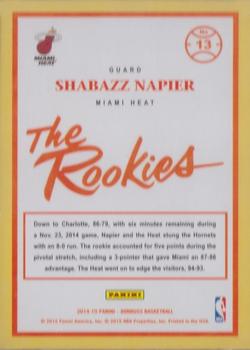 2014-15 Donruss - The Rookies Artists Proofs #13 Shabazz Napier Back