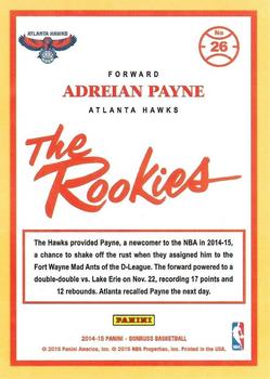 2014-15 Donruss - The Rookies Jersey Numbers #26 Adreian Payne Back