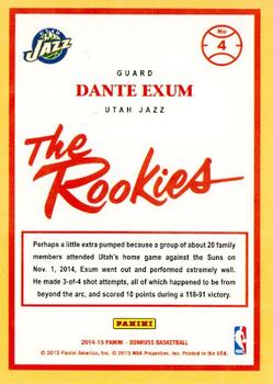 2014-15 Donruss - The Rookies Press Proofs Blue #4 Dante Exum Back