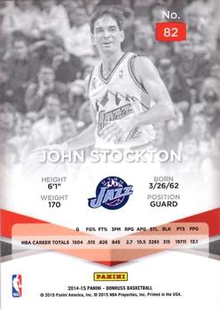 2014-15 Donruss - Elite Red #82 John Stockton Back