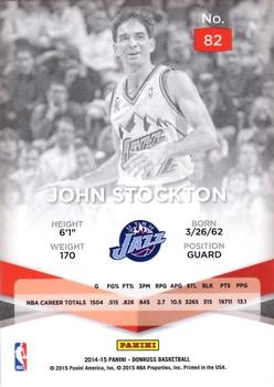 2014-15 Donruss - Elite Gold #82 John Stockton Back