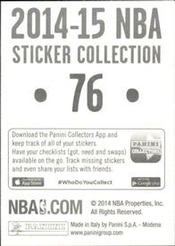 2014-15 Panini Stickers #76 Chicago Bulls Logo Back