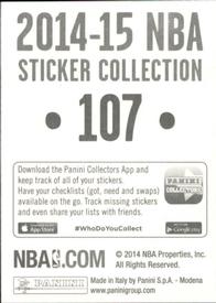 2014-15 Panini Stickers #107 Roy Hibbert Back