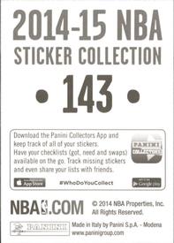 2014-15 Panini Stickers #143 Kyle Korver Back