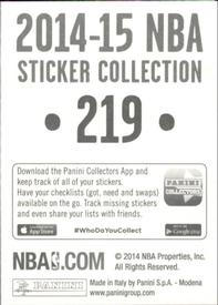 2014-15 Panini Stickers #219 Houston Rockets Logo Back