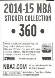 2014-15 Panini Stickers #360 Steve Nash Back